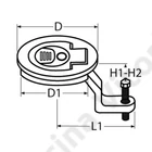 Kép 2/2 - Padlófelemelő D61mm zárható A4