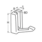 Kép 2/3 - Felhajtható kabátakasztó A4 50x29mm