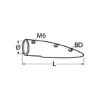 Kép 2/2 - Kapaszkodó orr-elem 22mm csőhöz