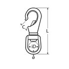 Kép 2/2 - Patent karabiner forgószemmel