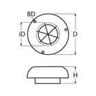 Kép 2/2 - Deckszellőző fémkupolás 200mm