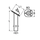 Kép 2/2 - Horgászbot-tartó gumisapkával 245mm A2