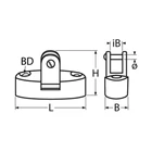 Kép 2/2 - Bimini indítótalp, billenő A4 70mm