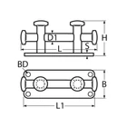 Kép 2/2 - Kikötőbika kettőskereszt 170x85mm A4