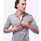 Kép 1/3 - UVActive 1/4 zip férfi rövidújjú póló, szürke