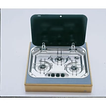 Fedeles gázfőző 3 égős, lefolyó+piezo