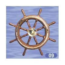 Kormánykerék, réz-teak 09. típus