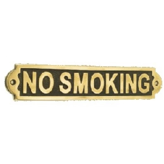 Réztábla: NO SMOKING
