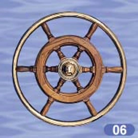 Kormánykerék 60cm króm-teak