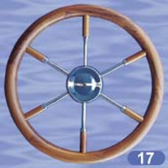 Kormánykerék 45cm acél-teak
