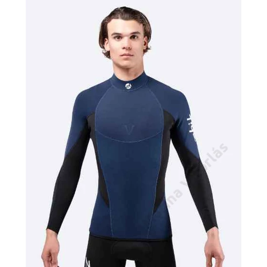 MICROFLEECE V TOP FÉRFI, NAVY