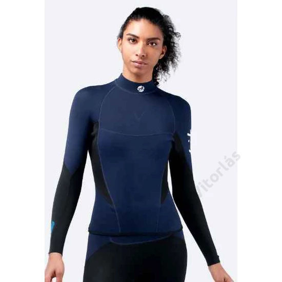 MICROFLEECE V TOP NŐI, NAVY