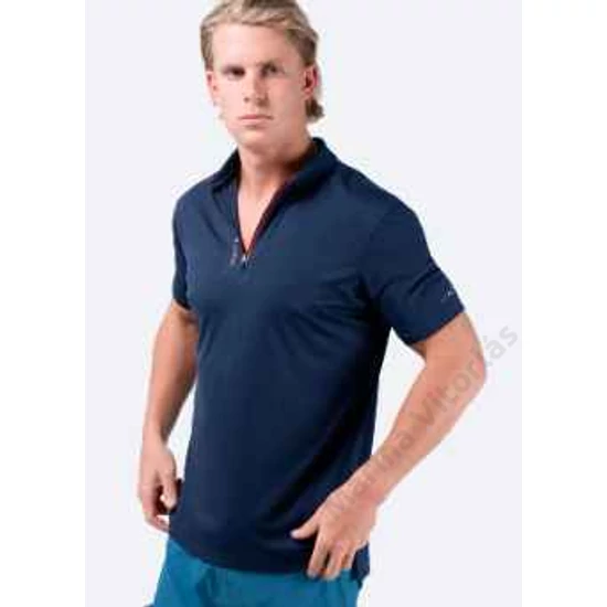 UVActive 1/4 zip férfi rövidújjú póló, navy