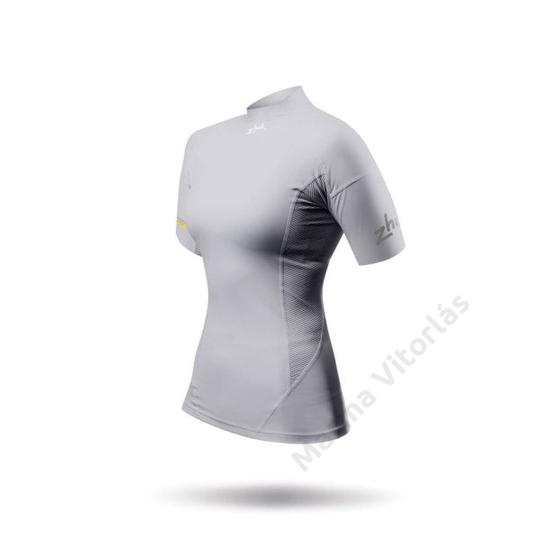 Női Eco Spandex rövidújjú póló, platinum