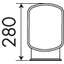 Deckszellőző piros kürtő 125mm 17625-hoz