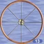 Kormánykerék 50cm teak-rim