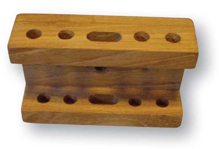 Teak írószertartó L 120mm, H 77mm