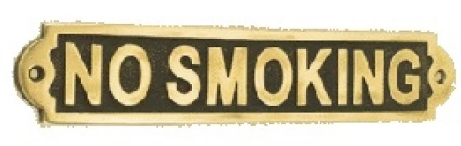 Réztábla: NO SMOKING