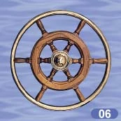 Kormánykerék 60cm króm-teak